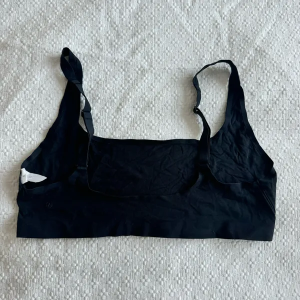 Lululemon Wundermost Ultra-Soft Nulu Scoop-Neck Bralette A-D Cups in Black | Size 8 - Image 3
