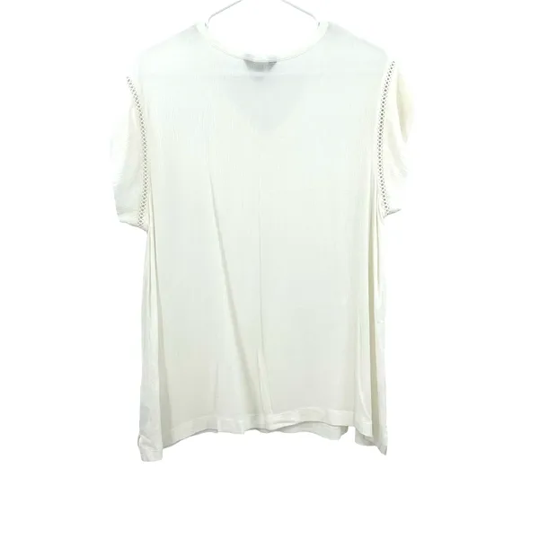 Buffalo by David Bitton size large white v neck‎ t-shirt tee shirt top blouse - Image 2