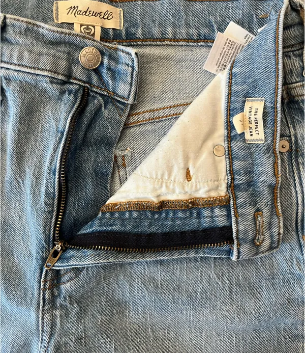 Madewell The Perfect Vintage Jeans Straight High-Rise Leg 27 - Image 8