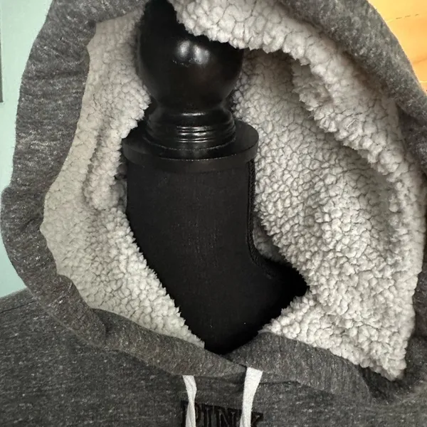 PINK Victoria’s Secret Gray Fleece-Lined Hoodie – Size M - Image 8