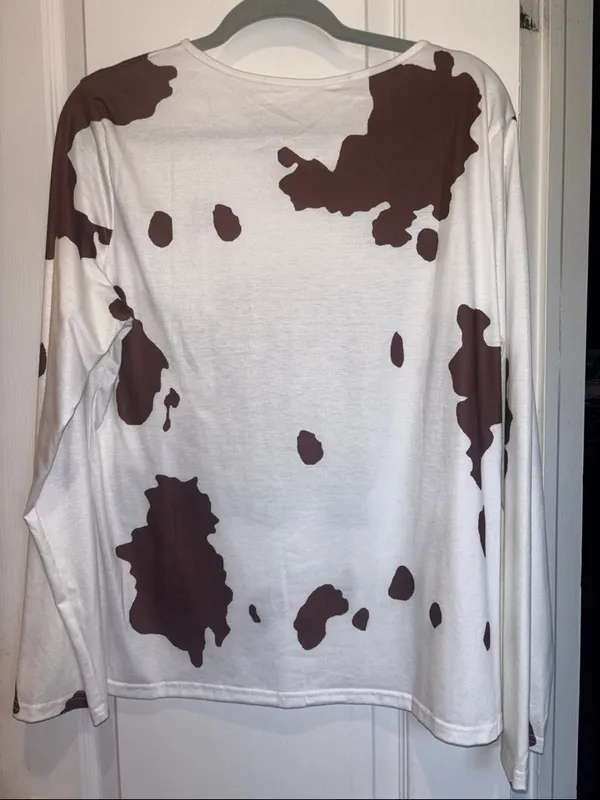 Highland Baby Cow Long Sleeve Tee Shirt V Neck Poly And Spandex Size Xxl - Image 6
