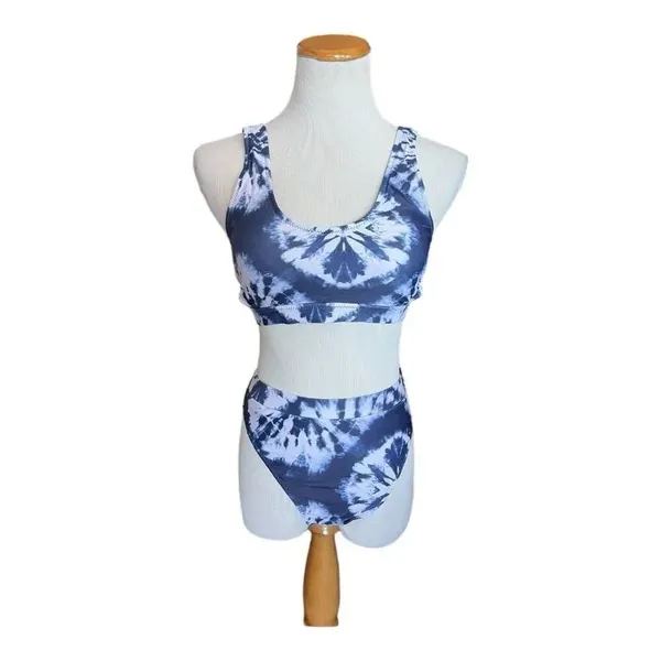 New in Package Womens Blooming Jelly High Waisted Tie Dye Dip Bikini - Sz M - Image 3