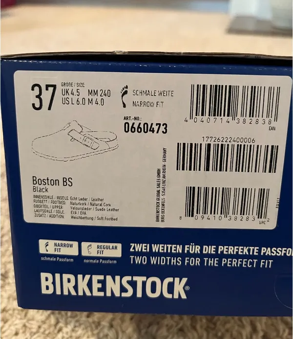 Boston Birkenstock Clogs Black Suede - Image 8