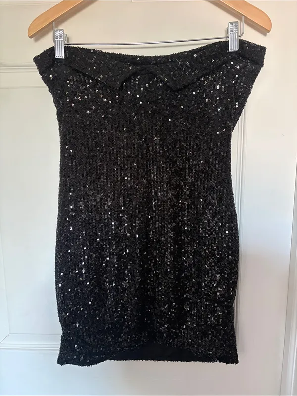 Canton Walker Sequin Strapless Dress Black Size L Size L - Image 2