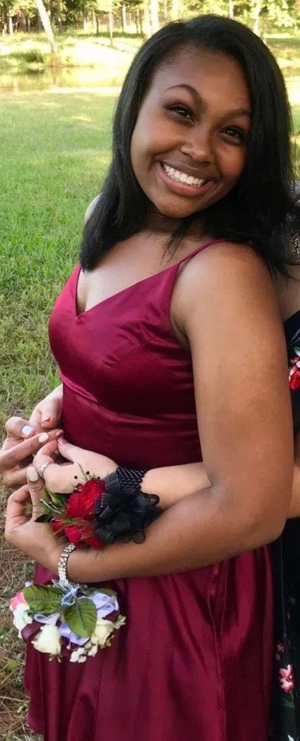 Macy's Maroon Fit N Flare Homecoming Dress - Image 3