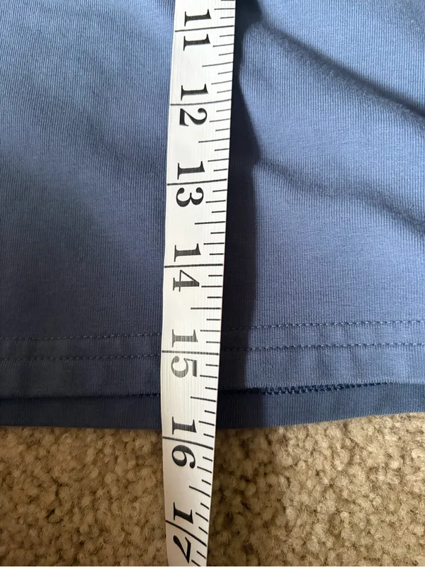 Lululemon All Yours Cropped Hoodie Blue Hooded Sweatshirt Terry Crop Fitted Sz 4 - Image 9