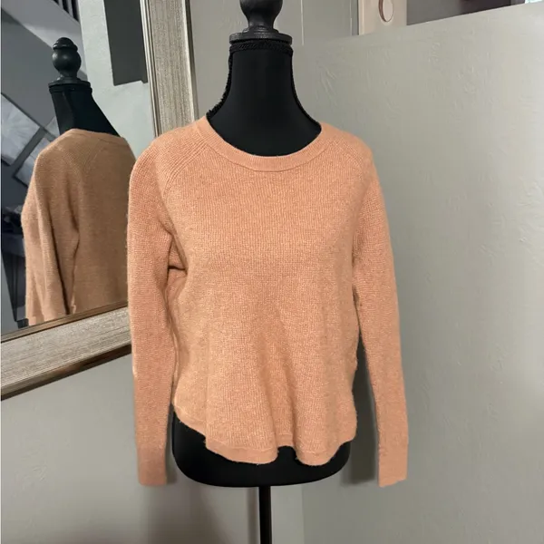 Madewell Jane Waffle Stitch Crew Neck Wool Alpaca Blend Sweater Small. - Image 2