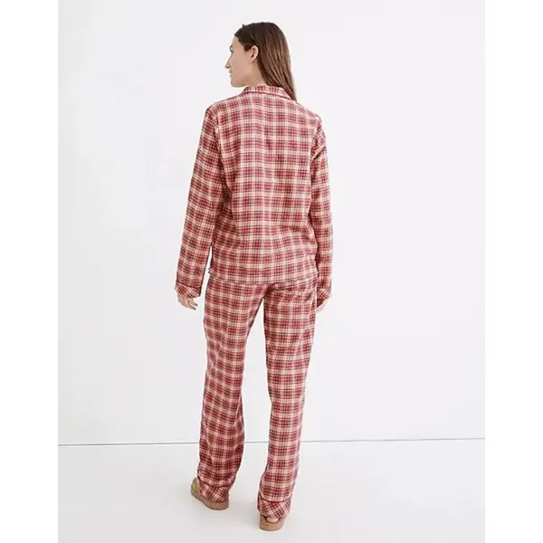 NWT Womens Size Small Madewell Flannel Bedtime Pajama Top in Beiling Plaid - Image 3