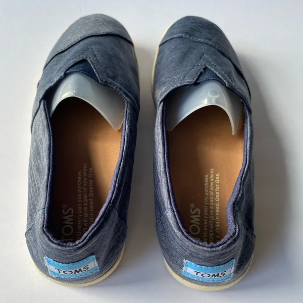 Toms Canvas Slip on Sz 6.5 Blue Shoes - Image 6