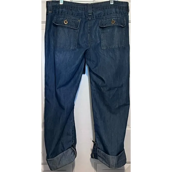 Levi's Tab Twills Women's‎ Jeans/Capris Tie Waist Size 14 28 1/2" Inseam x 17" - Image 4