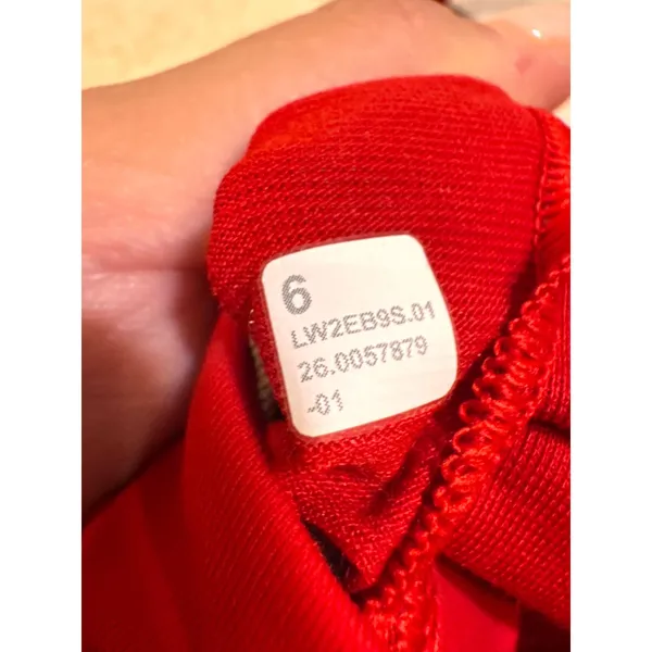 Lululemon Energy Bra Longline Red Strappy Sports Bra LW2EB9S Size 6 - Image 6