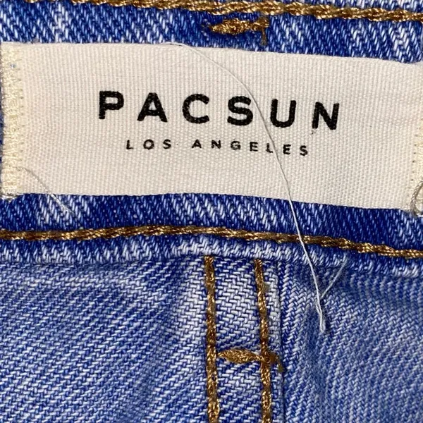 PacSun Mom Shorts 24 High Rise‎ Denim Cuffed Blue Jean Shorts - Image 3