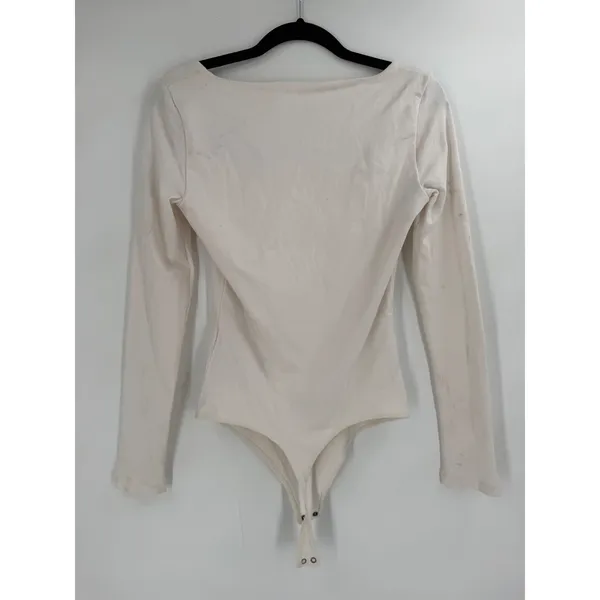 Abercrombie & Fitch Bodysuit Womens Small White Sweetheart Neck Long Sleeve NWT - Image 9