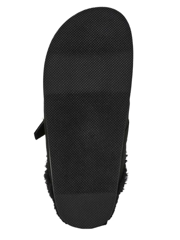 NEW DV Dolce Vita Faux Suede Clog Mule Gold Buckle Black Slide Slippers, Size 10 - Image 11