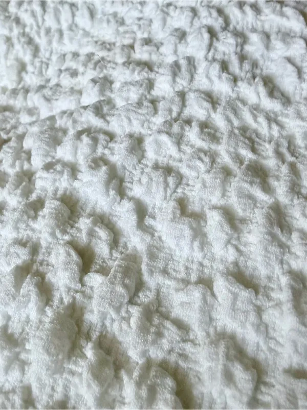 Maeve by Anthropologie White Textured Popcorn Bubble Knit Crop Top Medium - Image 5