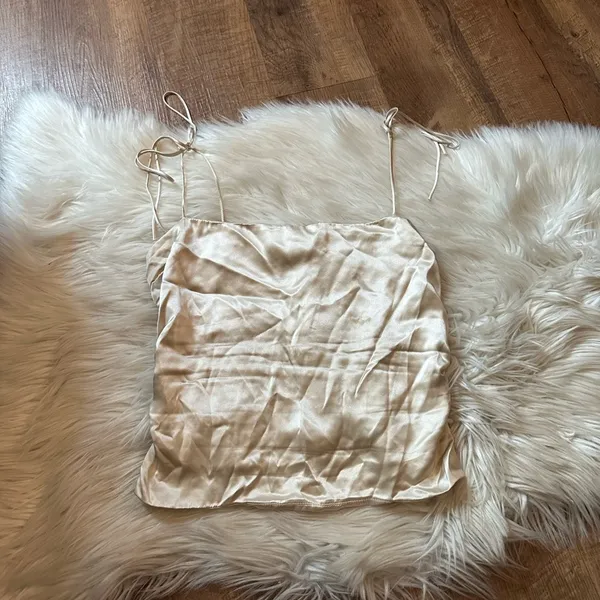 Reformation | Lucrezia Silk Top Ivory - Image 5