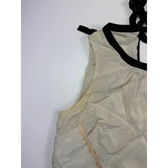 Juicy Couture Beach Print Dress Sleeveless Casual Sundress Black Trim‎ S - Image 5