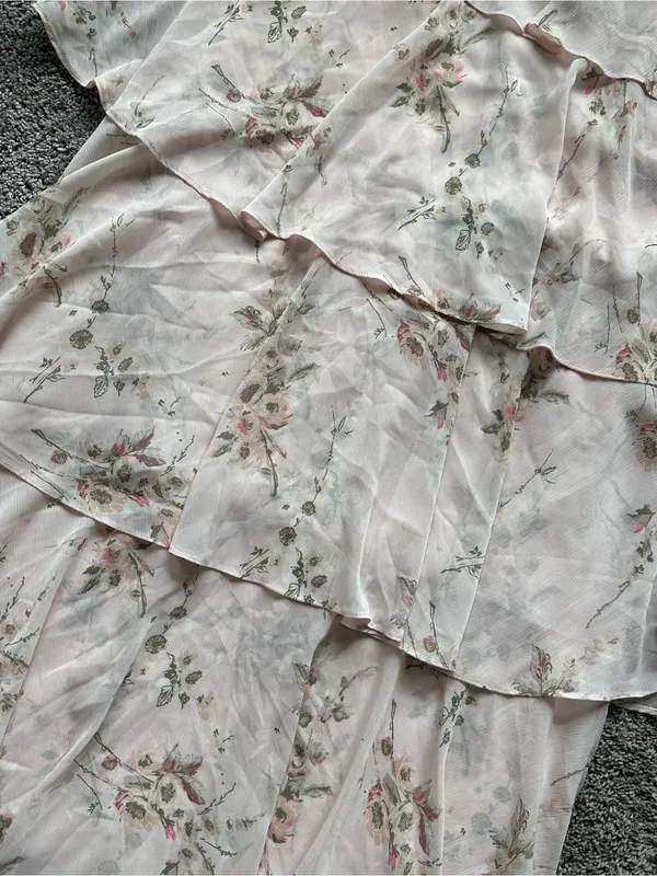 Wayf Blush Floral Tiered Maxi Dress - Image 3