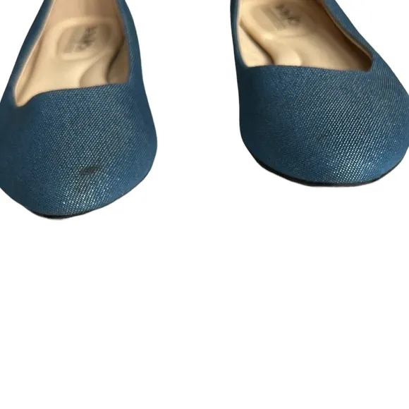 Coach and‎ Four Womens Denim Melitta Glitter Almond Toe Flats Size 6 - Image 4