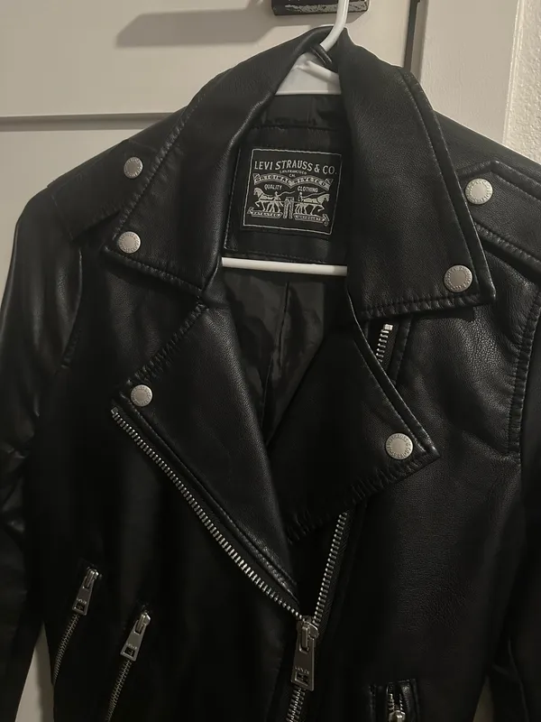 Levi’s Women Biker Leather Faux Jacket Black XS - Image 6