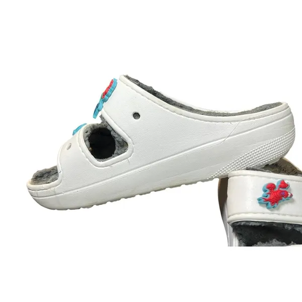 Crocs Baya Platform Sandal Unisex Women's 9 Men's 7 White Gray Slides - Image 7