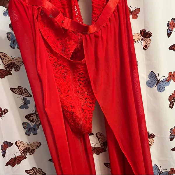 ❗️Clearance last chance❗️ Elegant Red Lace Lingerie one piece - Image 5