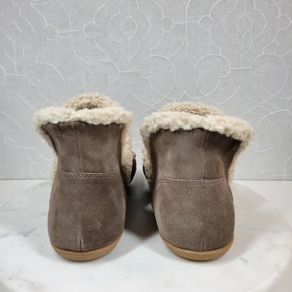 Blondo Serene Slippers Womens 11 Brown Suede Sherpa Lining Waterproof Moccasin - Image 7