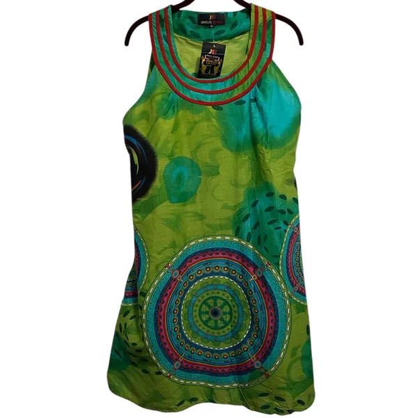 NWT XL Junglee Billee Sleeveless Boho Dress Tie Back & Pockets - Image 2