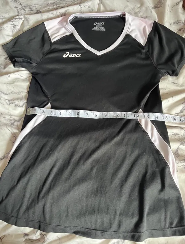ASICS Black & White Volleyball Jersey Top - Image 6