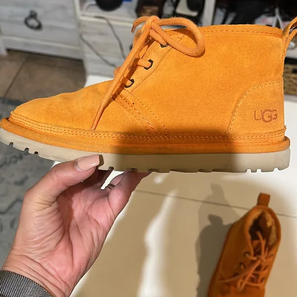 UGG NEUMEL ANKLE BOOTS SUEDE COLIFORNIA POPPY WOMEN 5 orange - Image 9