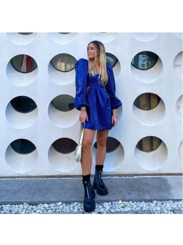 Danielle Bernstein Polka Dot Cocktail Party Dress - Image 6