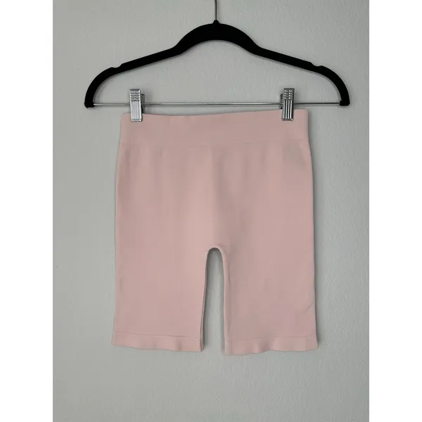 FREE PEOPLE INTIMATELY High Waisted Seamless Rib Bike Shorts Made in USA XS/S - Image 5