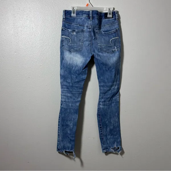 American Eagle Women Denim Light Blue Super Stretch Ankle Jegging Jeans‎ size 6 - Image 6