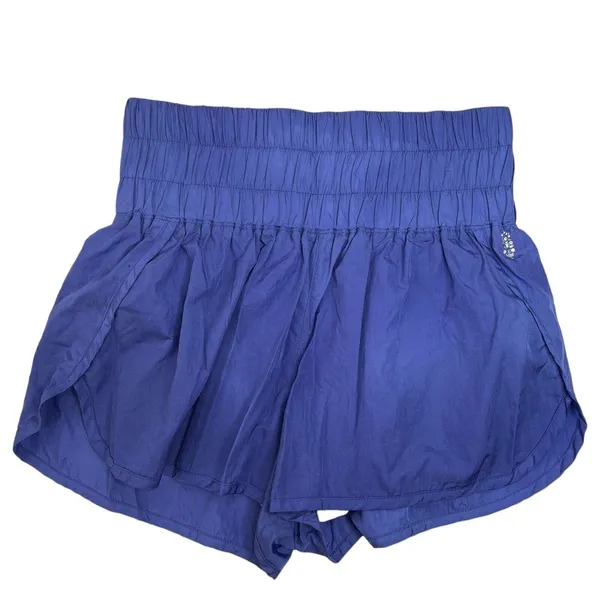 Free People Size L FP Movement The Way Home Shorts High Waist Lined Purple Logo‎ - Image 3
