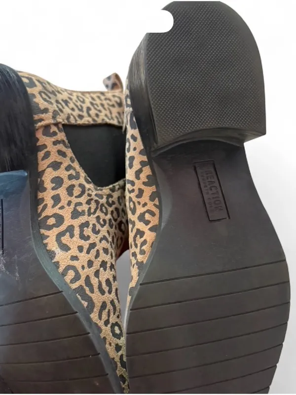 Kenneth Cole Reaction Salt Chelsea Boots Leopard Print Leather Size 8 - Image 5