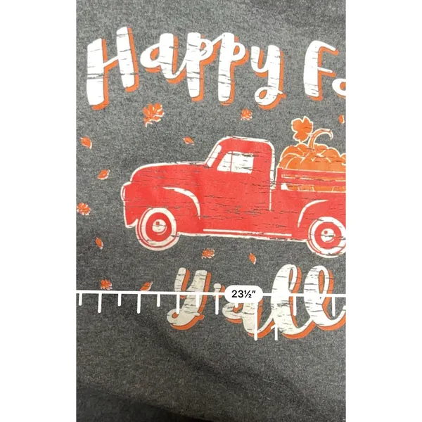 Delta Pro Weight Happy Fall Yall Graphic T-Shirt Charcoal‎ Gray Women 2XL - Image 7