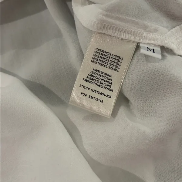 New With Tags Cloth & Stone White Anthropologie Blouse Sz M - Image 7