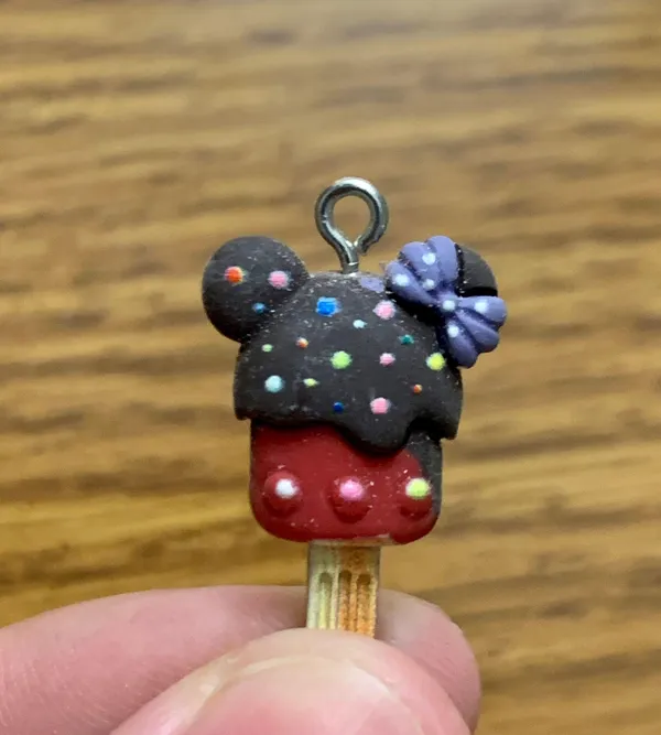 Mickey Mouse Ice Cream Bar Charm Pendant Brown - Image 3