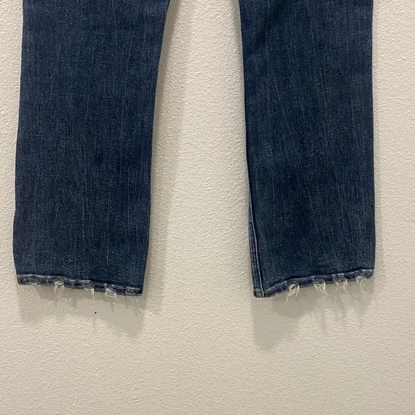 BKE Dark Blue Distressed Slim Fit High Rise Boot Cut Jeans - 30 - Image 7