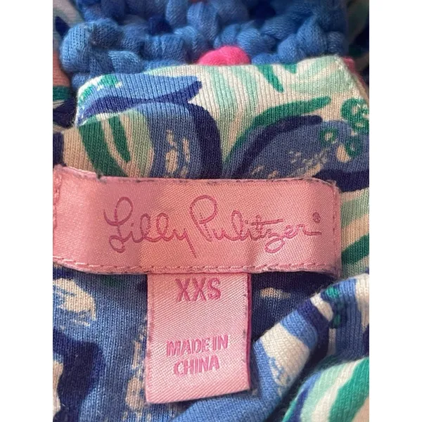 Lilly Pulitzer Braided Halter Dress Pink Blue Geometric Print Shift Dress XXS - Image 6