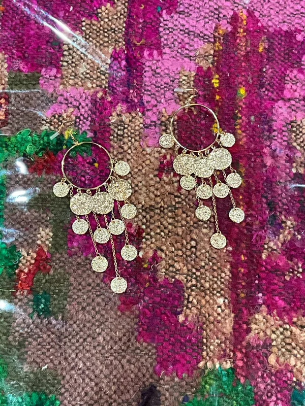 Elegant Gold Chandelier Earrings - Image 4