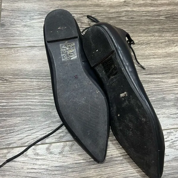 Topshop Ghillie Black Pointed Toe Lace Up Flats - Image 5