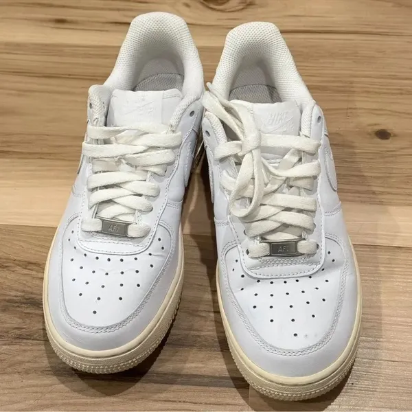 Nike Air Force 1’s Sneakers Athletic White Women’s 7 - Image 3
