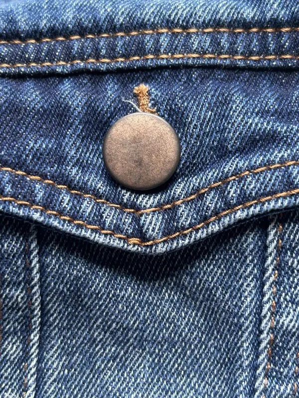 BEE & CECI Women’s Premium Denim Jacket Blue Jeans Trucker Coat Medium M Classic - Image 5