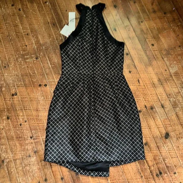 Keepsake Tessellate black small diamond halter mini dress Black Size XS - Image 3