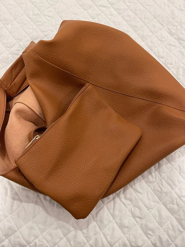 Boutique Tan Leather Purse - Image 2