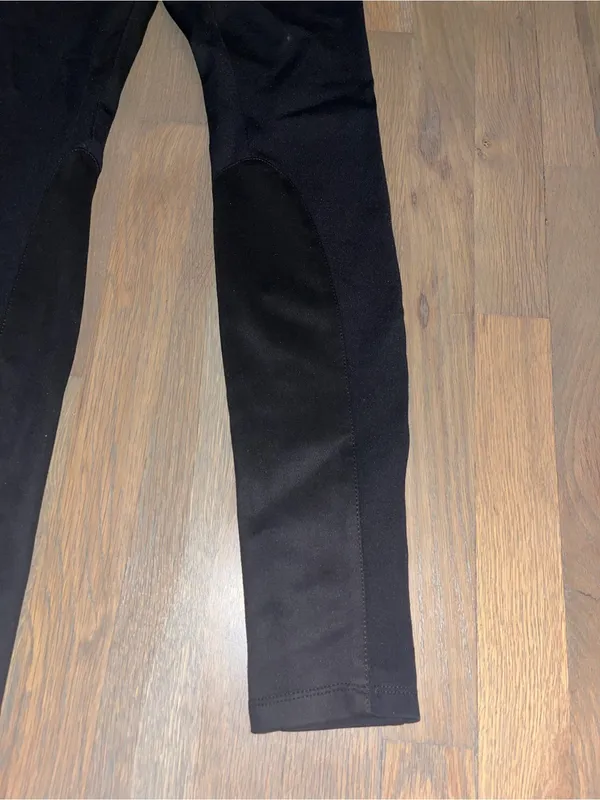 The Legging XXS Black High Rise Knee Patch Stretch Riding Leggings Pants - Image 2
