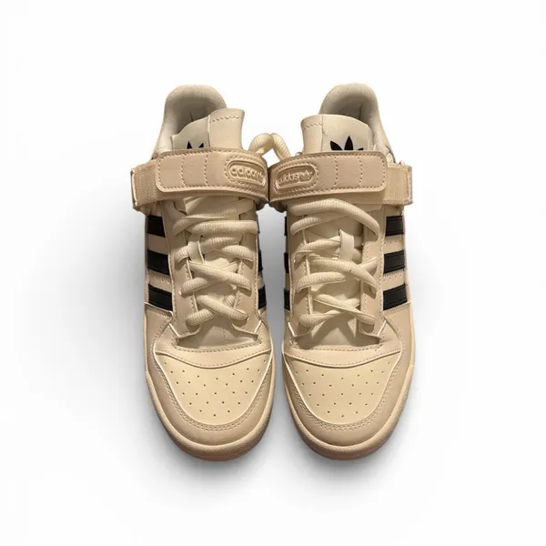 Adidas Women's Forum Low classic Sneakers‎ women's size 9.5 cream black blue - Image 3