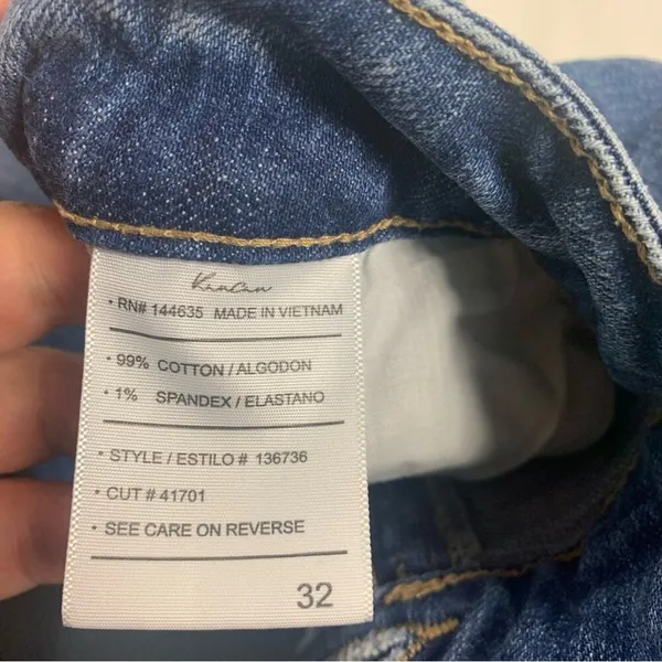 Kancan women's size 32 flare split leg jeans denim xl maurices - Image 3