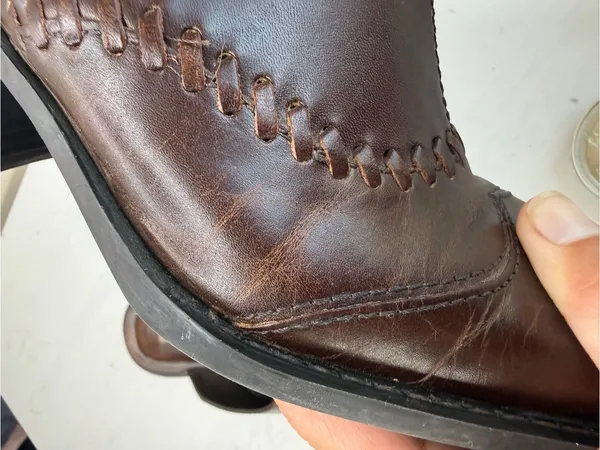 MIA Western Cowgirl Style Heeled Pointed Toe Leather Mules Booties Sz 7.5 - Image 13